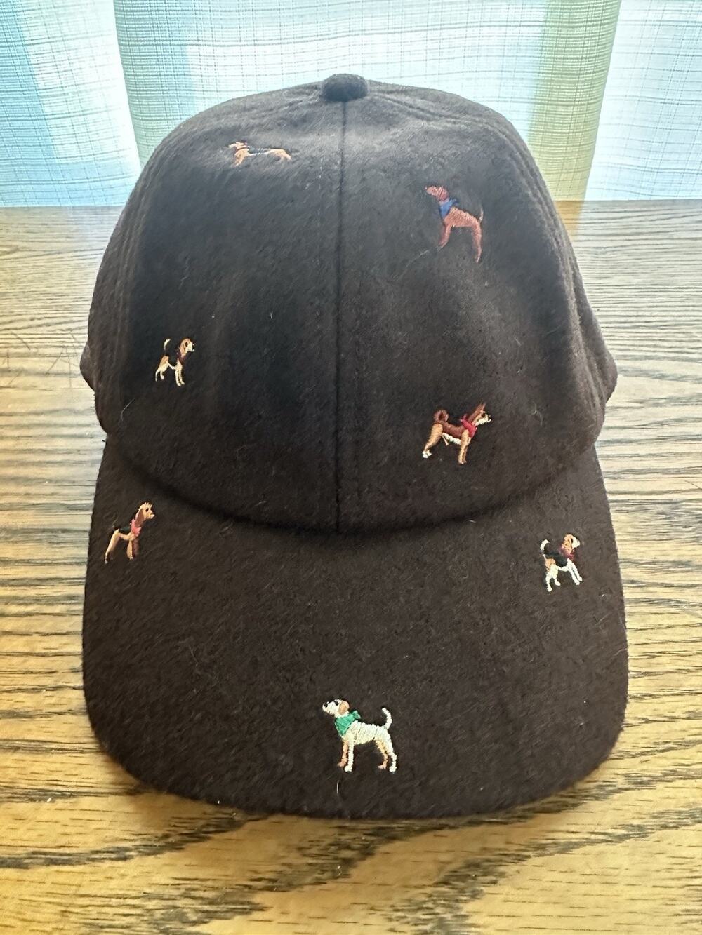 Zara Wool Blend Cap W/Dog Embroidery NEW W/TAGS Size S/M